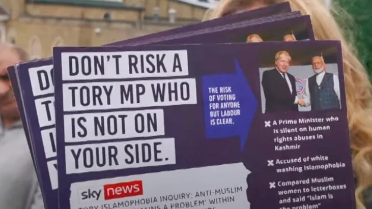 UK Labour Party accused of divisive politics with poll leaflet featuring PM Modi