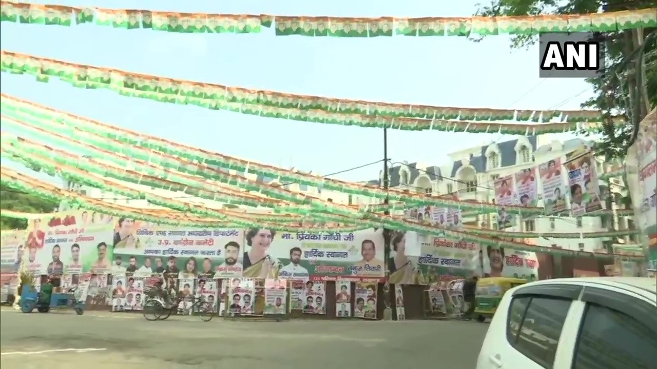 Posters and banners of Priyanka Gandhi