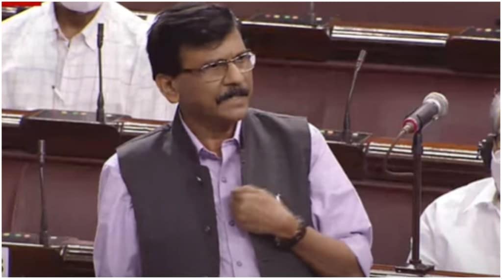 Sanjay Raut angry on Modi government in Rajya Sabha