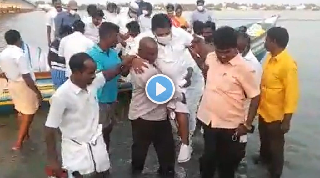 fishermen took away the minister so that the shoes should not get wet the video went viral