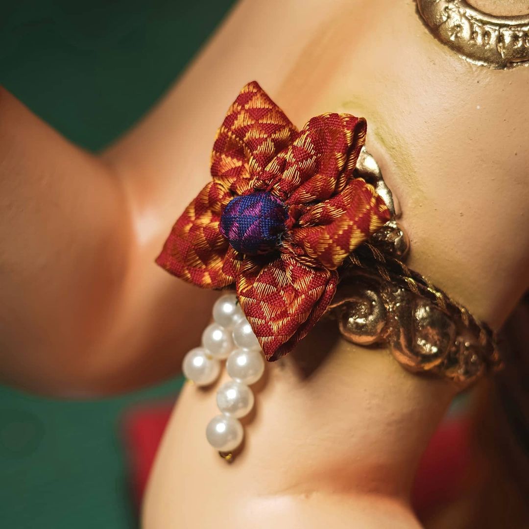 Ganpati Khun Handmade Khun Fabric Jewellery Set Photos