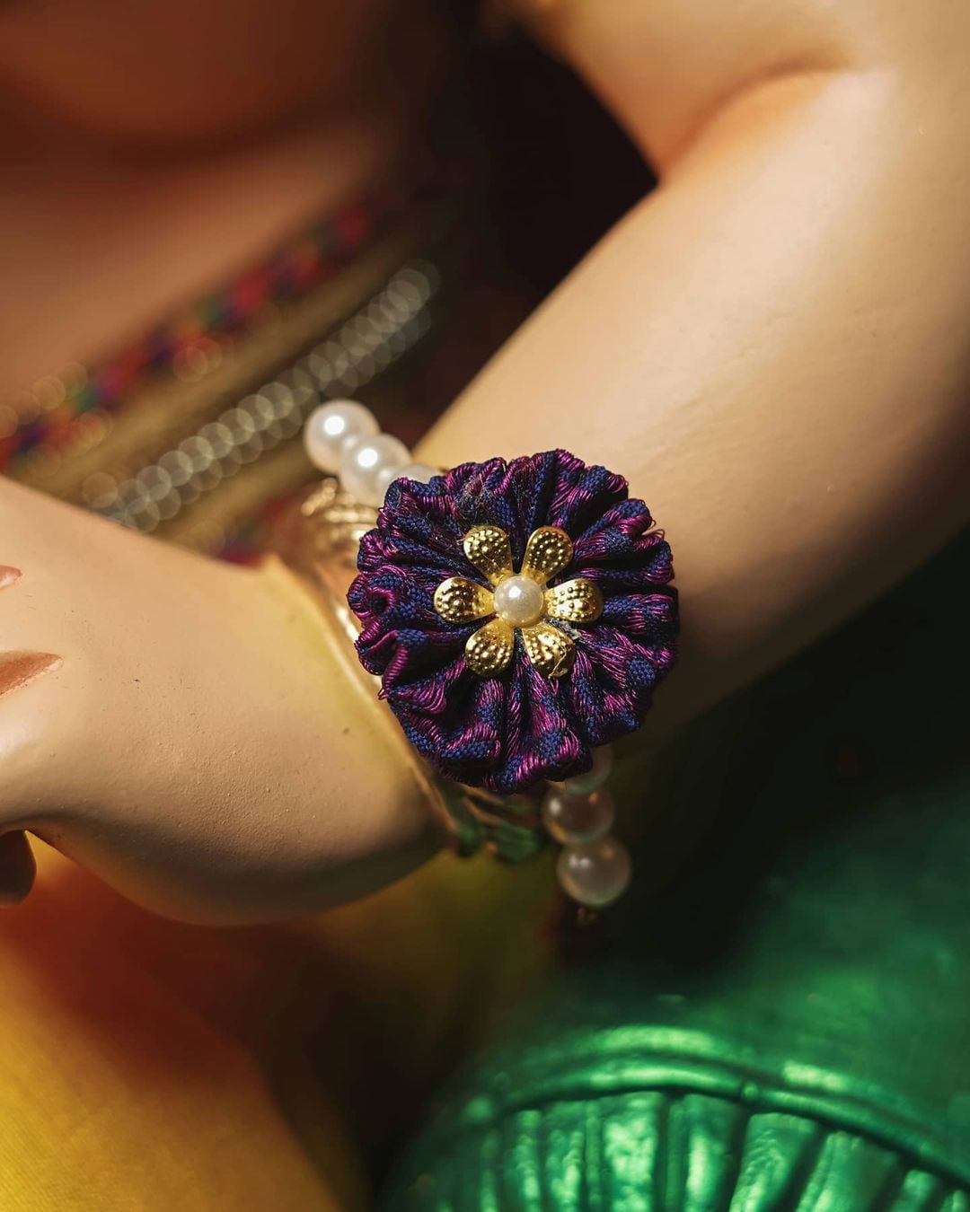 Ganpati Khun Handmade Khun Fabric Jewellery Set Photos