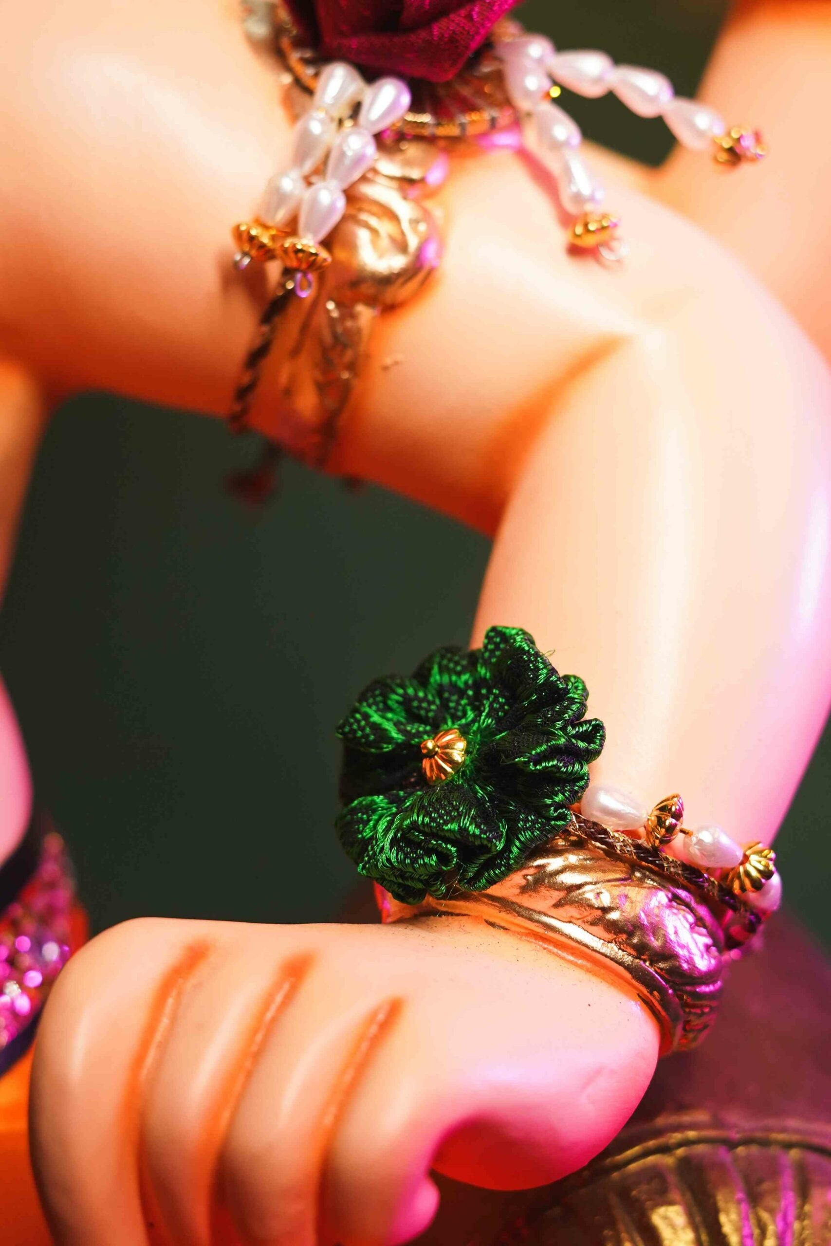 Ganpati Khun Handmade Khun Fabric Jewellery Set Photos