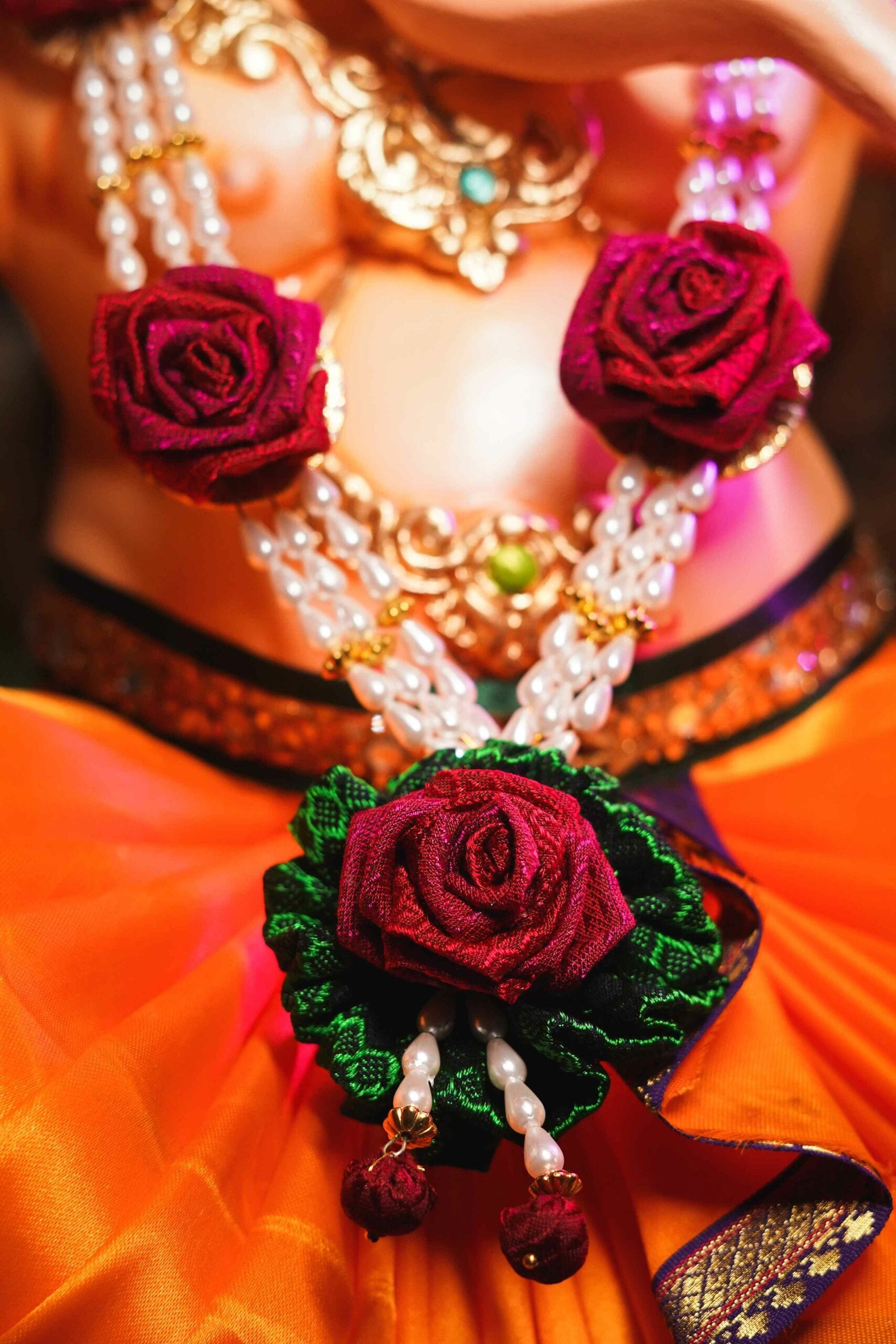 Ganpati Khun Handmade Khun Fabric Jewellery Set Photos