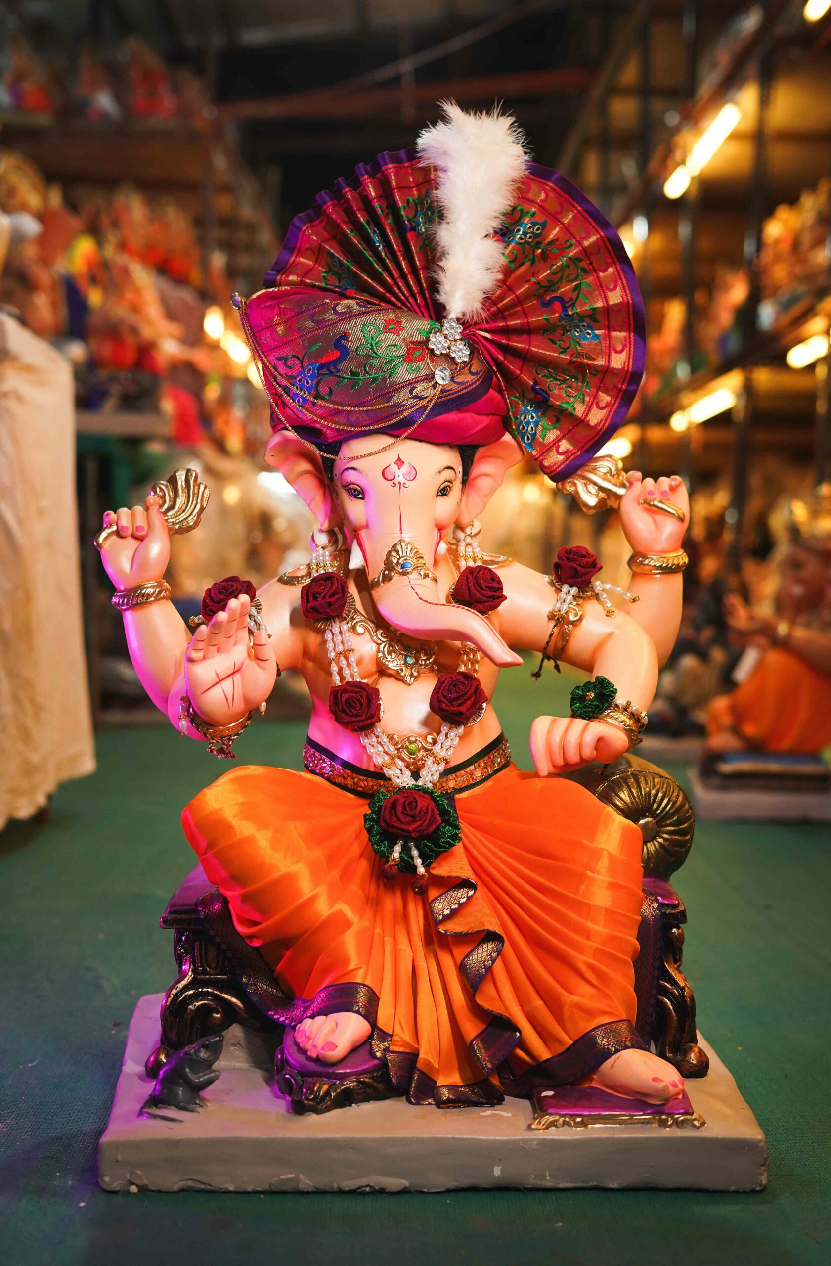 Ganpati Khun Handmade Khun Fabric Jewellery Set Photos