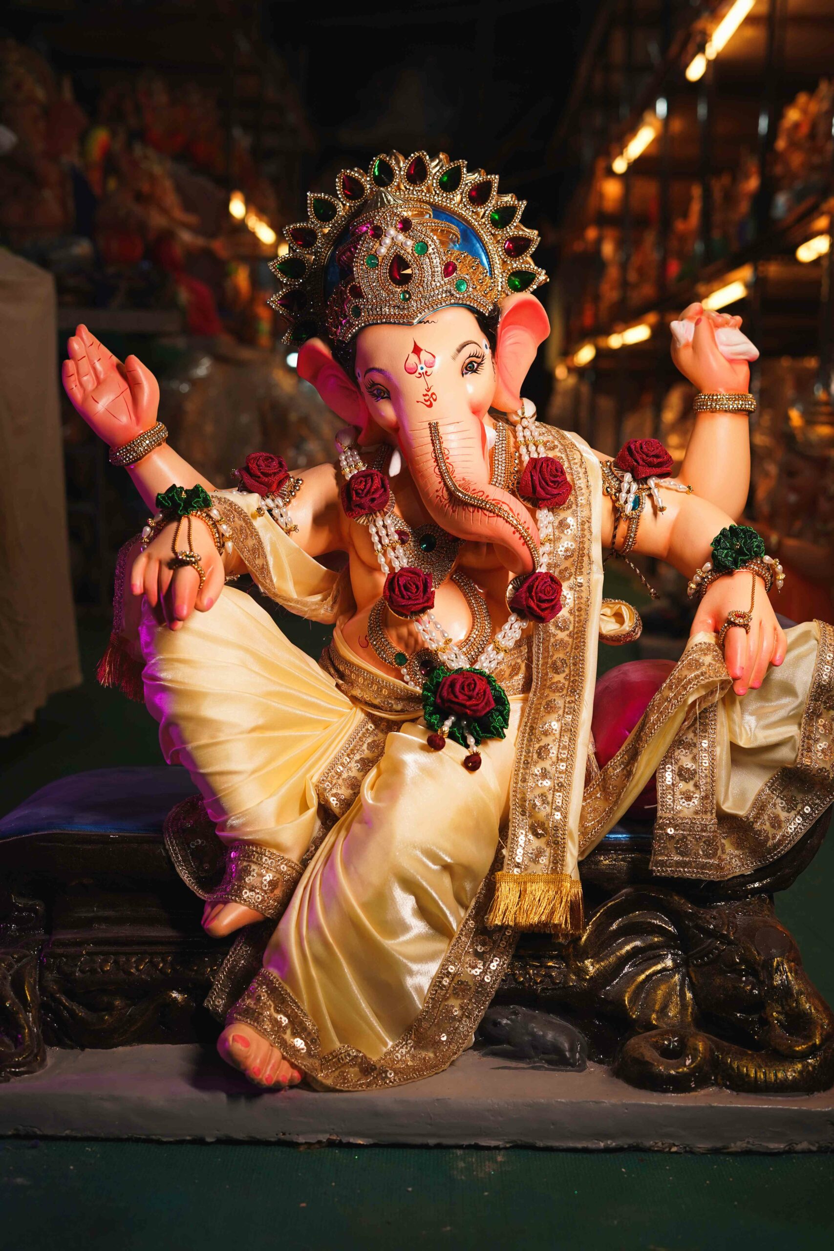 Ganpati Khun Handmade Khun Fabric Jewellery Set Photos