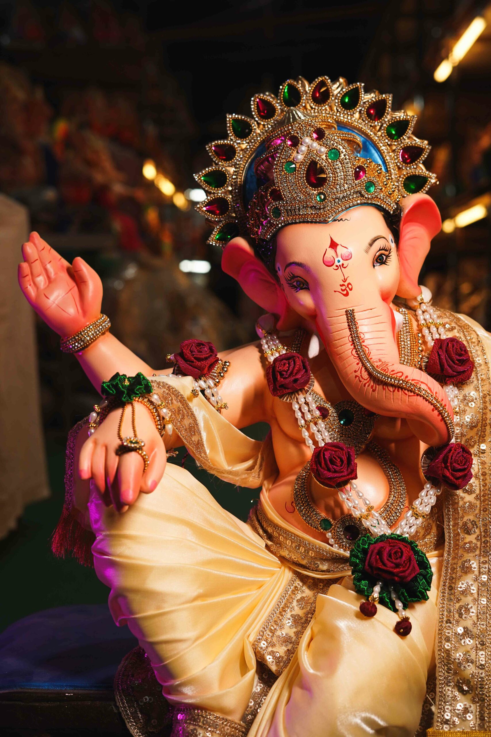 Ganpati Khun Handmade Khun Fabric Jewellery Set Photos