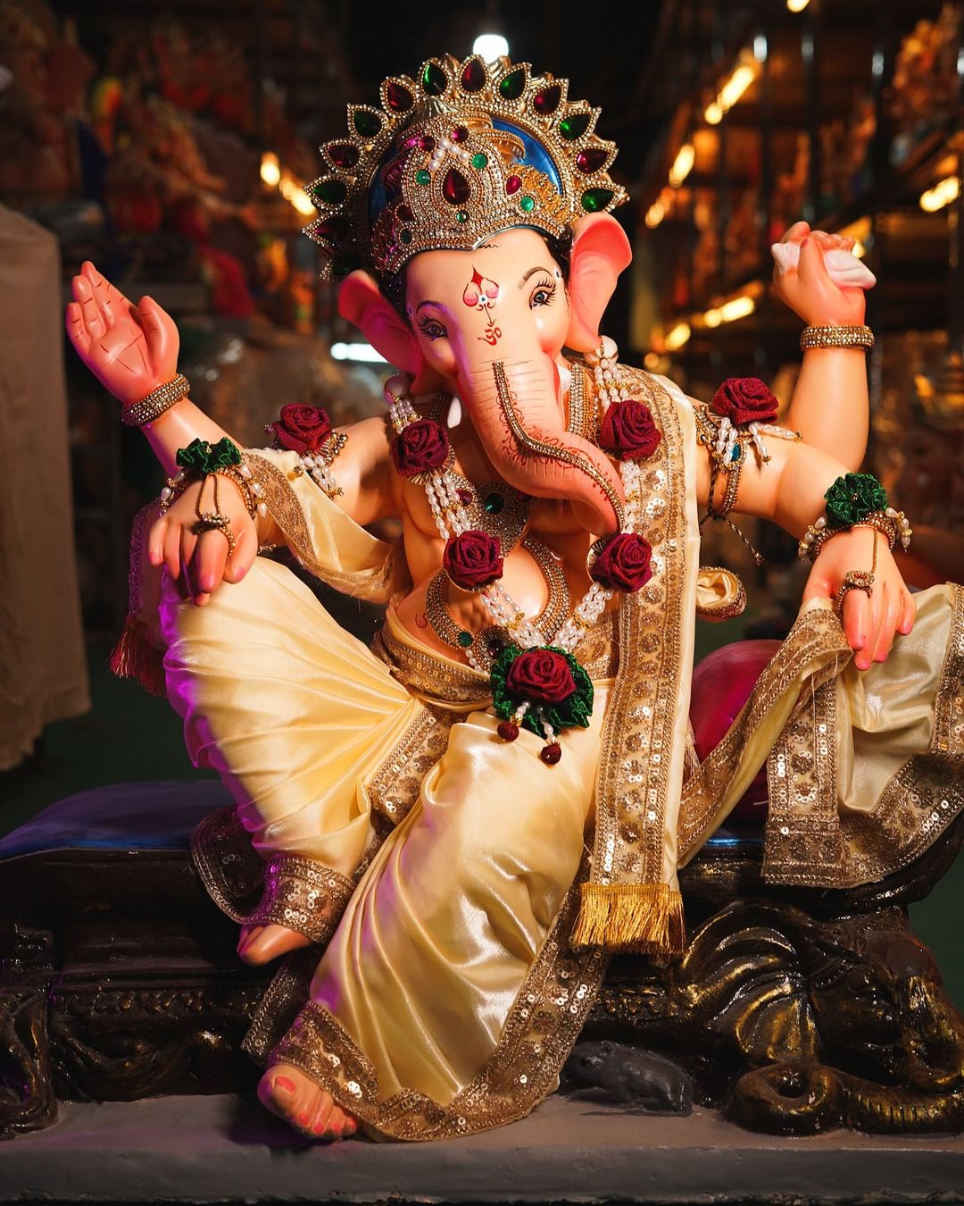 Ganpati Khun Handmade Khun Fabric Jewellery Set Photos