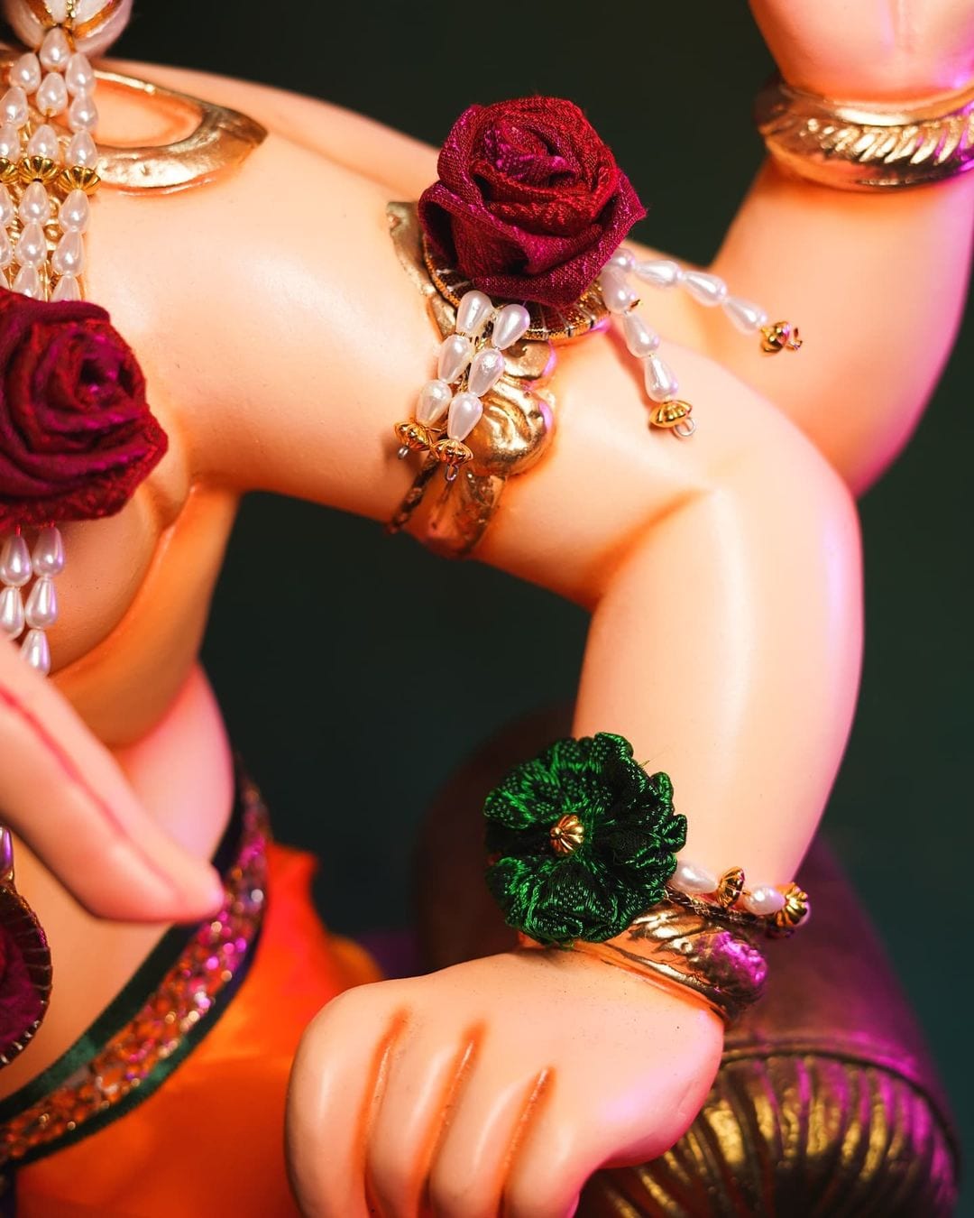 Ganpati Khun Handmade Khun Fabric Jewellery Set Photos