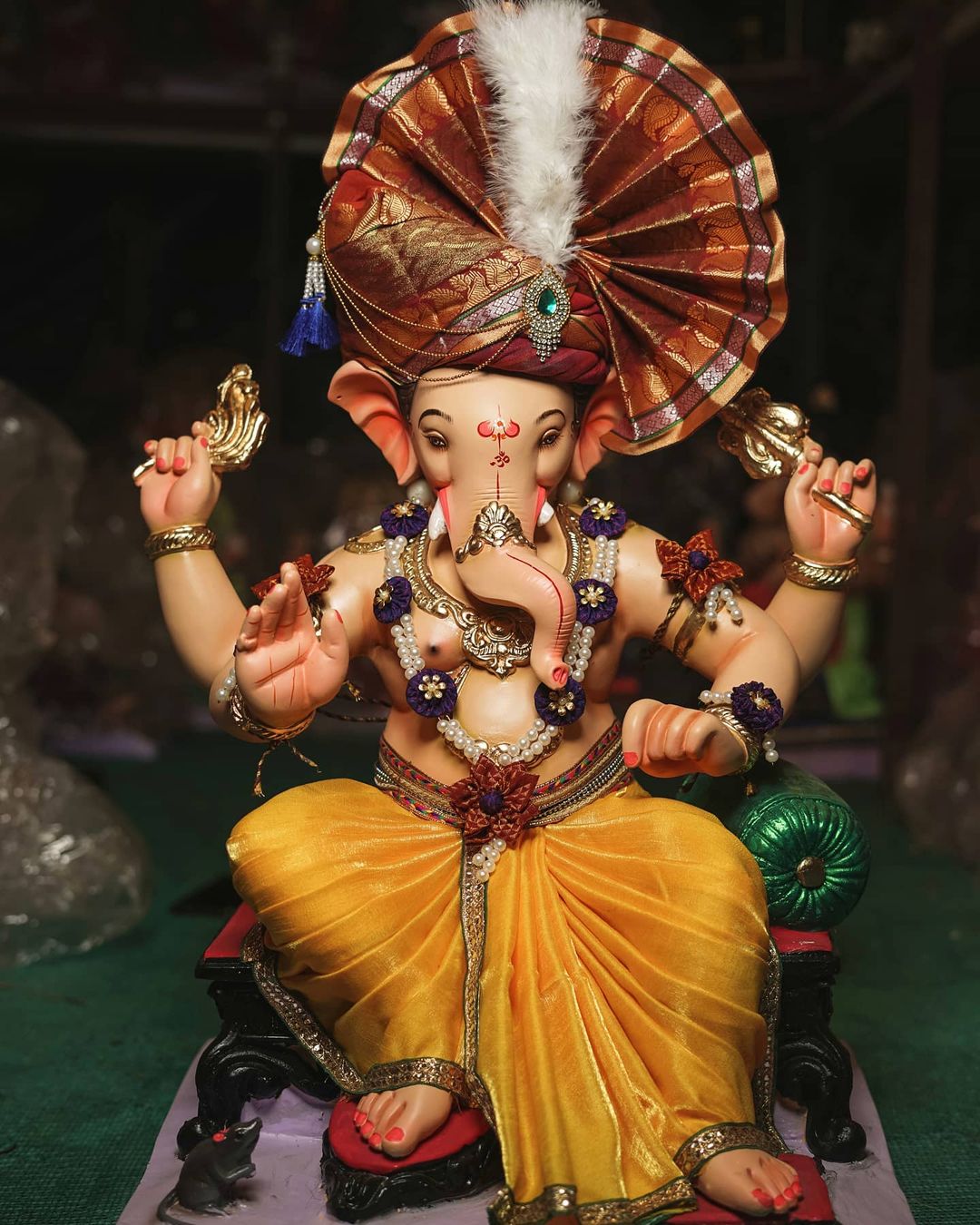 Ganpati Khun Handmade Khun Fabric Jewellery Set Photos