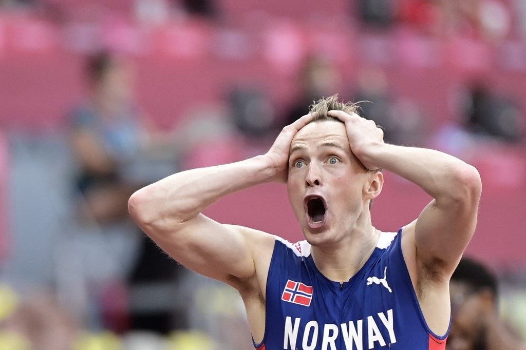 Olympic Karsten Warholm Breaks 400M hurdles record and Karsten Warholm Celebration