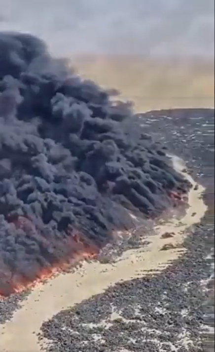 Kuwait Tyre Dump Fire Photos