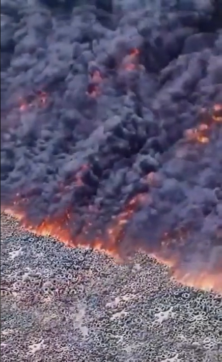 Kuwait Tyre Dump Fire Photos