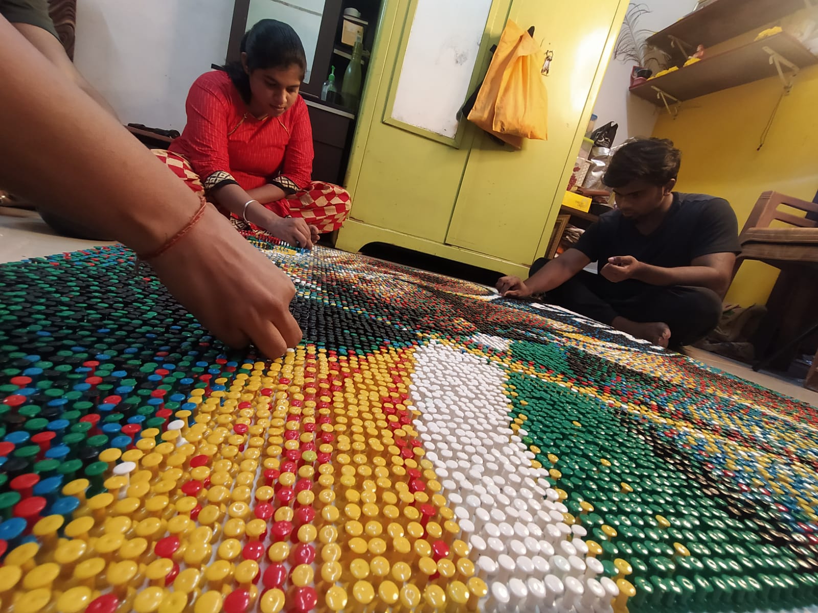 Neeraj Chopra mosaic art by chetan raut