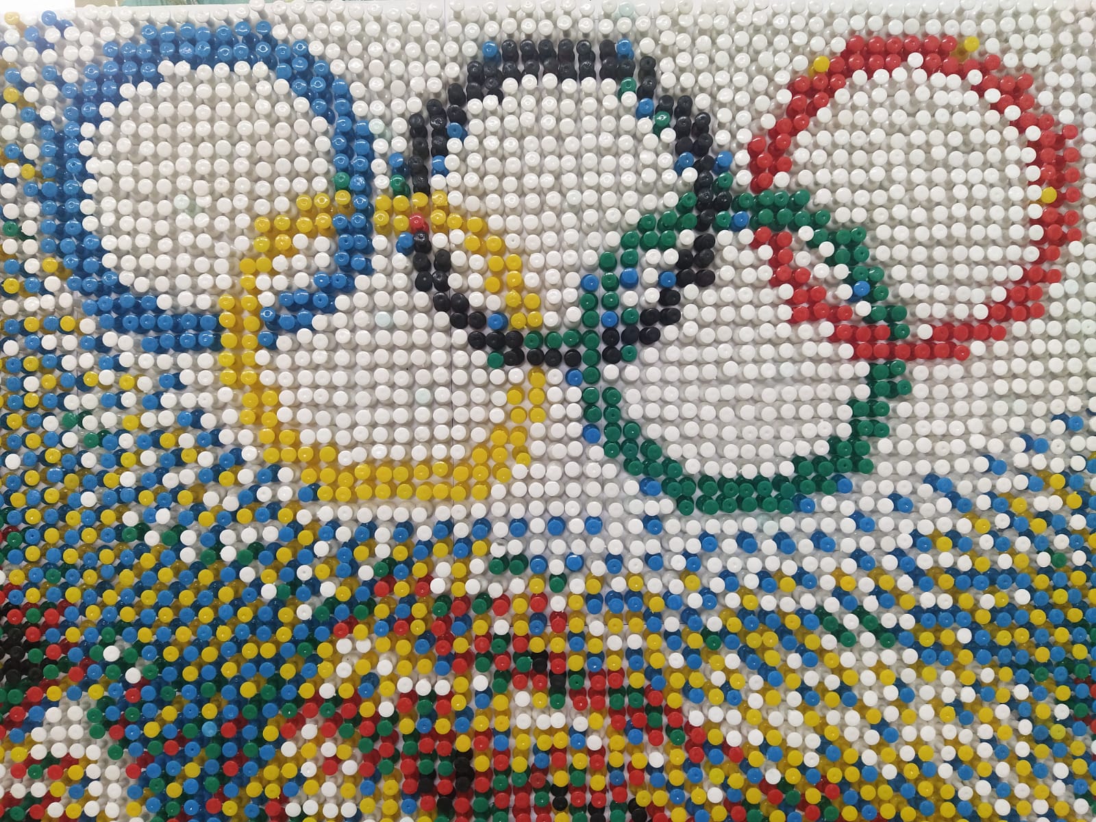 Neeraj Chopra mosaic art by chetan raut