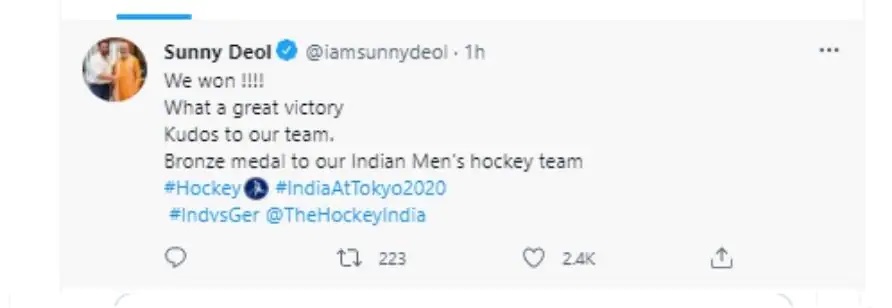 Shah Rukh Khan to Akshay Kumar celebs congratulate Indian men hockey team for Olympic bronze