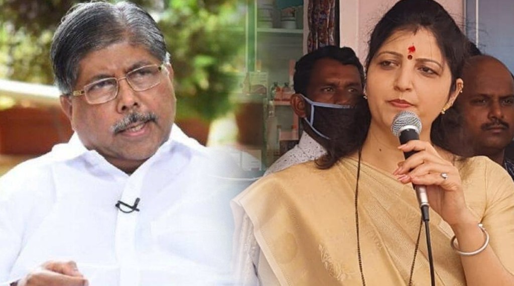 NCP Women State President Rupali Chakankar criticizes Chandrakant Patil