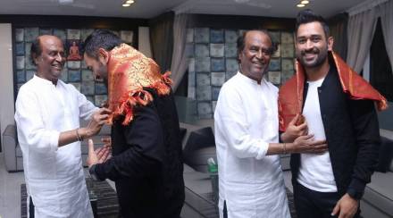 Dhoni and Rajinikanth