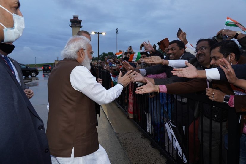 Indian Americans welcome PM Modi in Washington