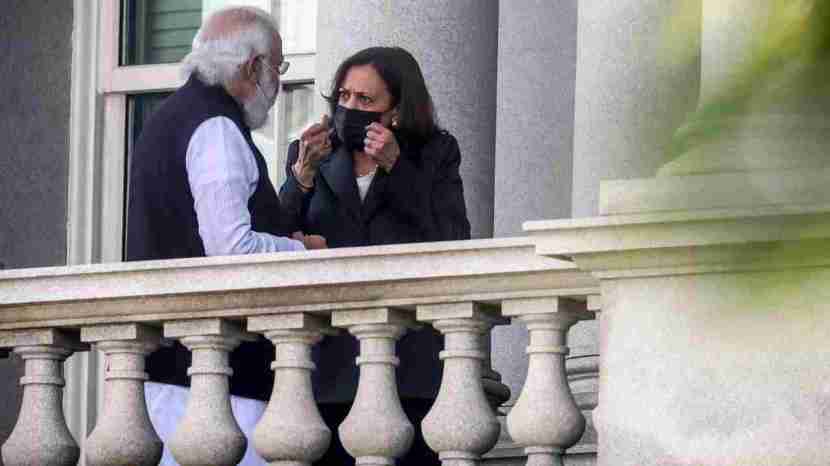 Modi kamala harris meeting