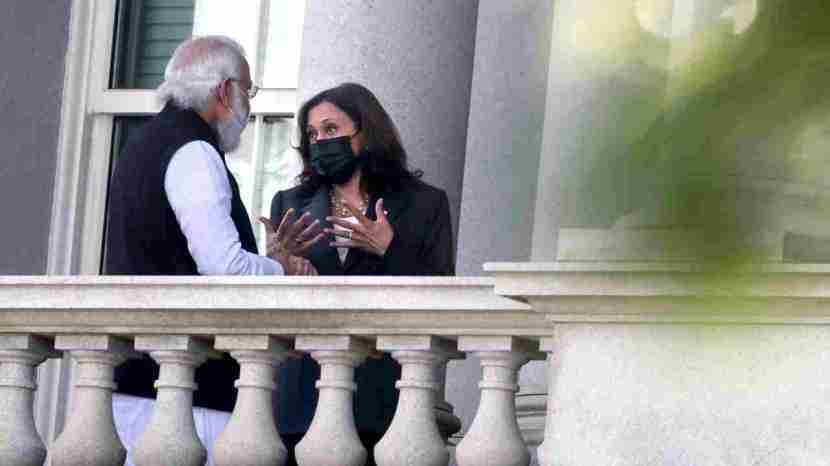 Modi kamala harris meeting