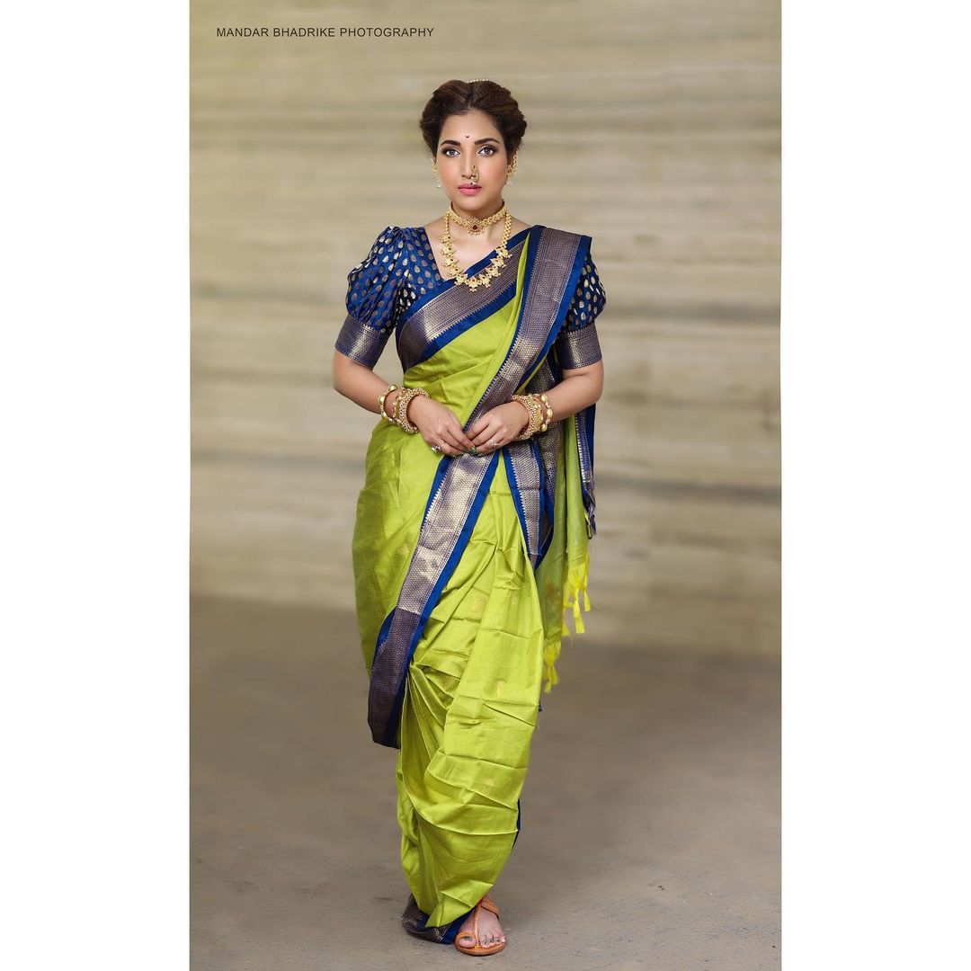 Rupali Bhosle Nauvari Saree Photos