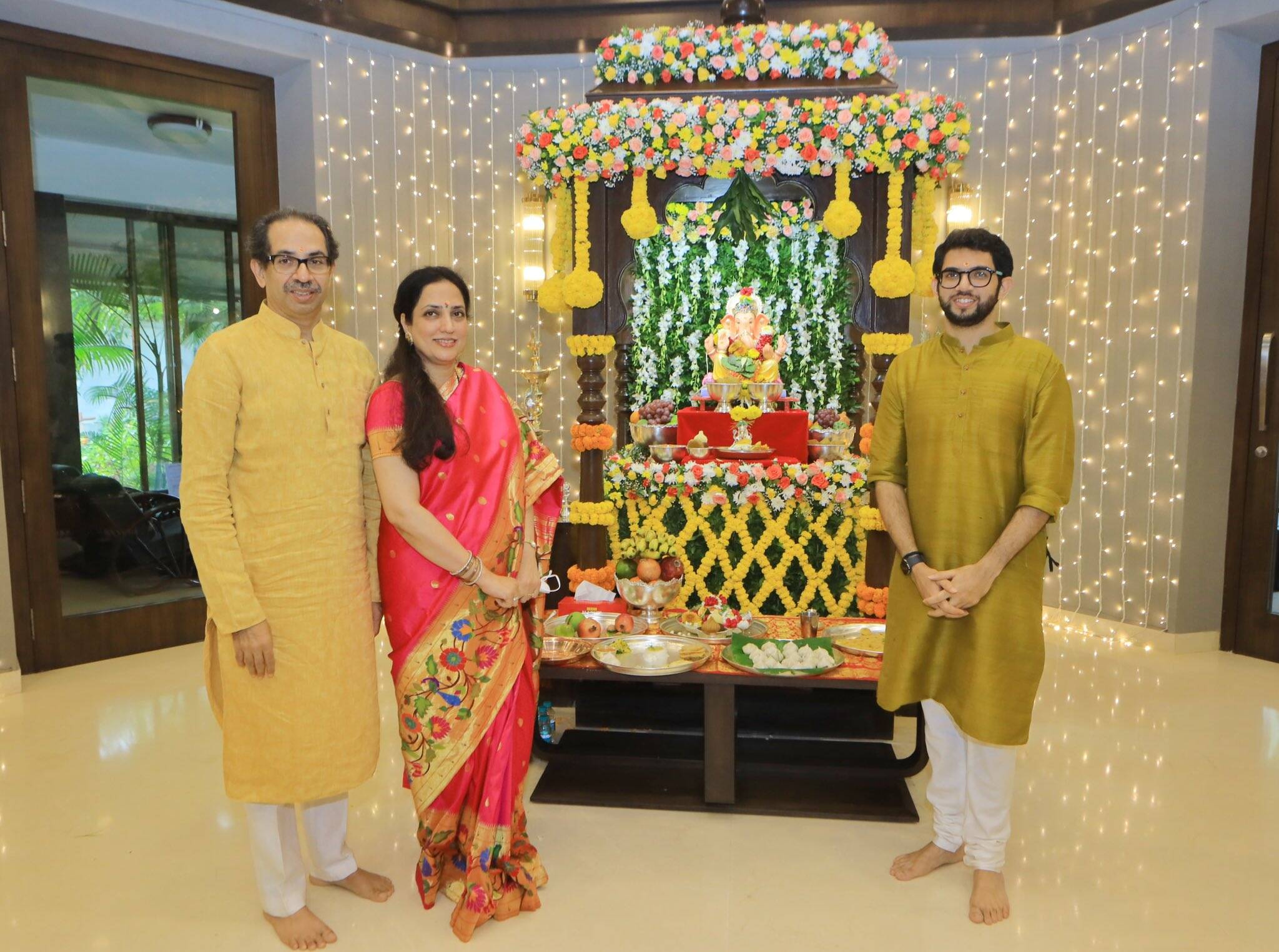 Varsha Bungalow Ganeshotsav 2021 CM Uddhav Thackeray
