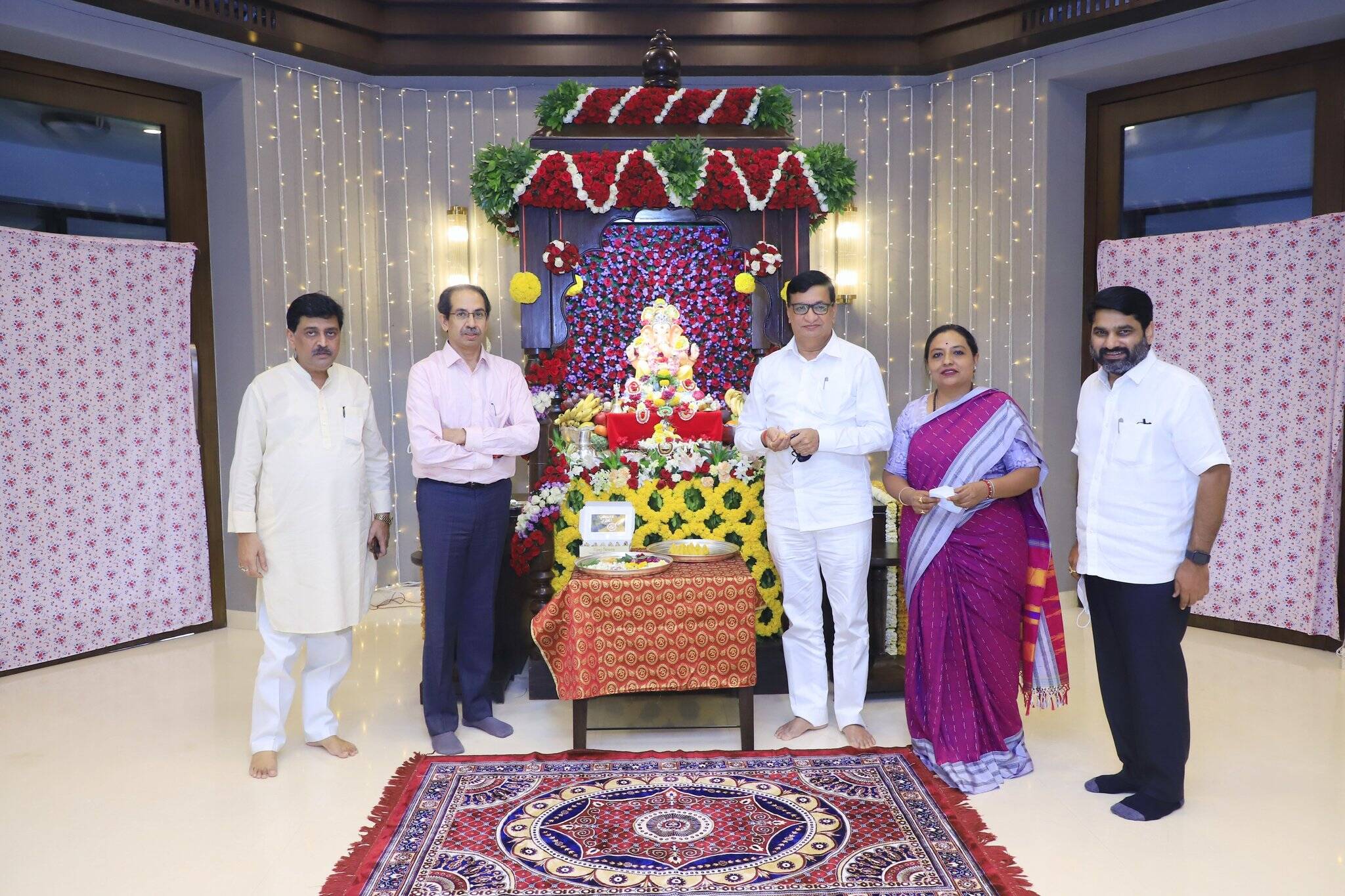 Varsha Bungalow Ganeshotsav 2021 CM Uddhav Thackeray
