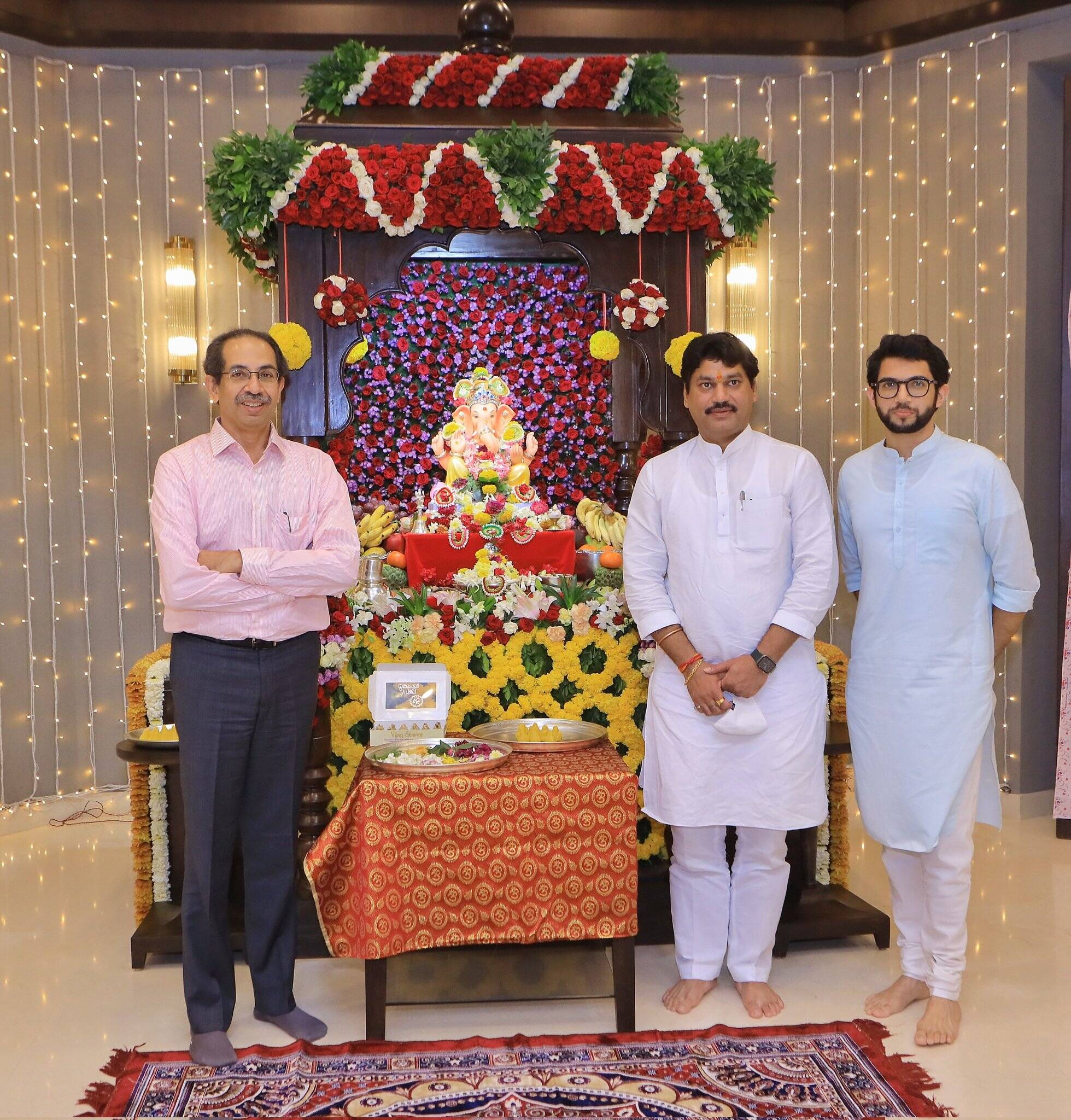 Varsha Bungalow Ganeshotsav 2021 CM Uddhav Thackeray