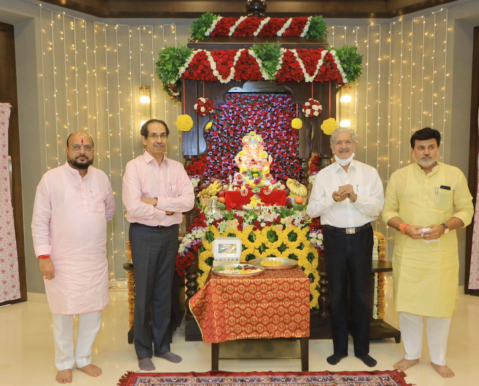 Varsha Bungalow Ganeshotsav 2021 CM Uddhav Thackeray