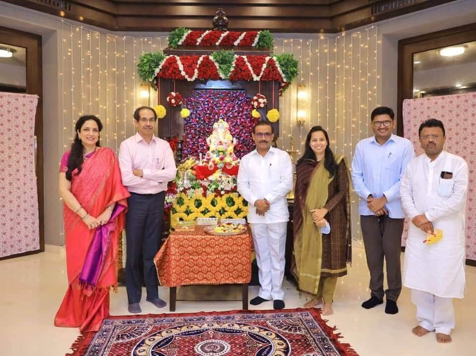 Varsha Bungalow Ganeshotsav 2021 CM Uddhav Thackeray