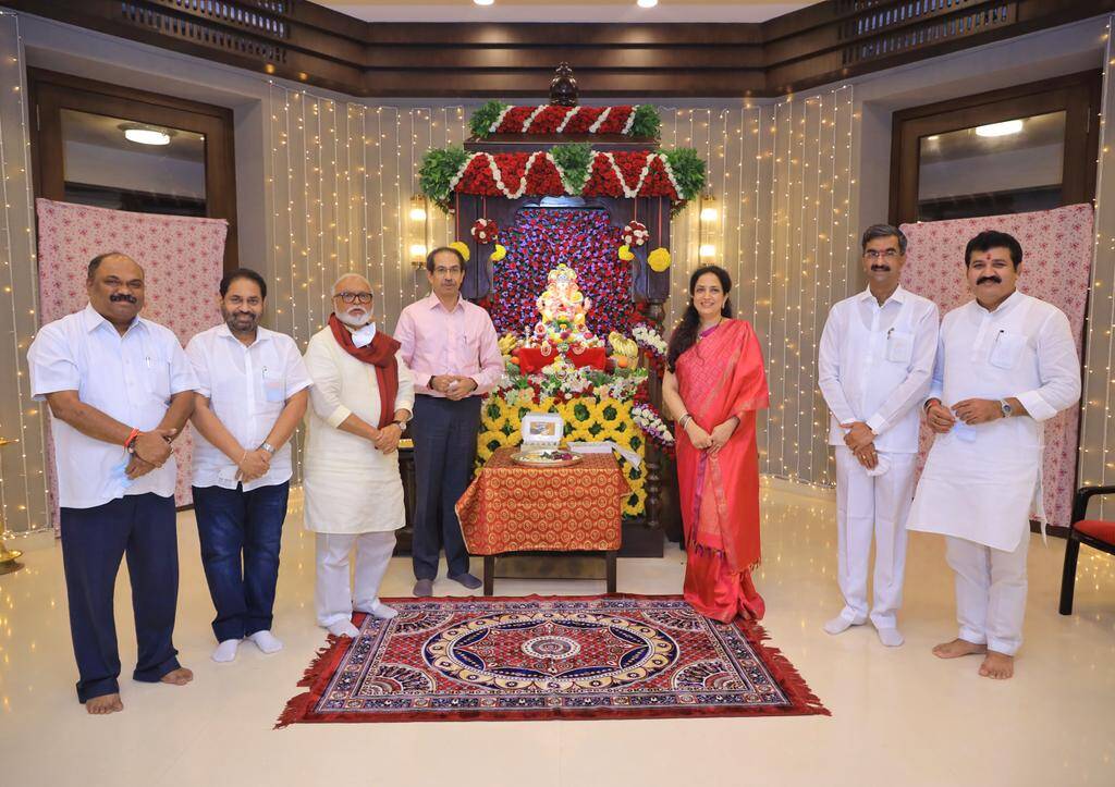 Varsha Bungalow Ganeshotsav 2021 CM Uddhav Thackeray