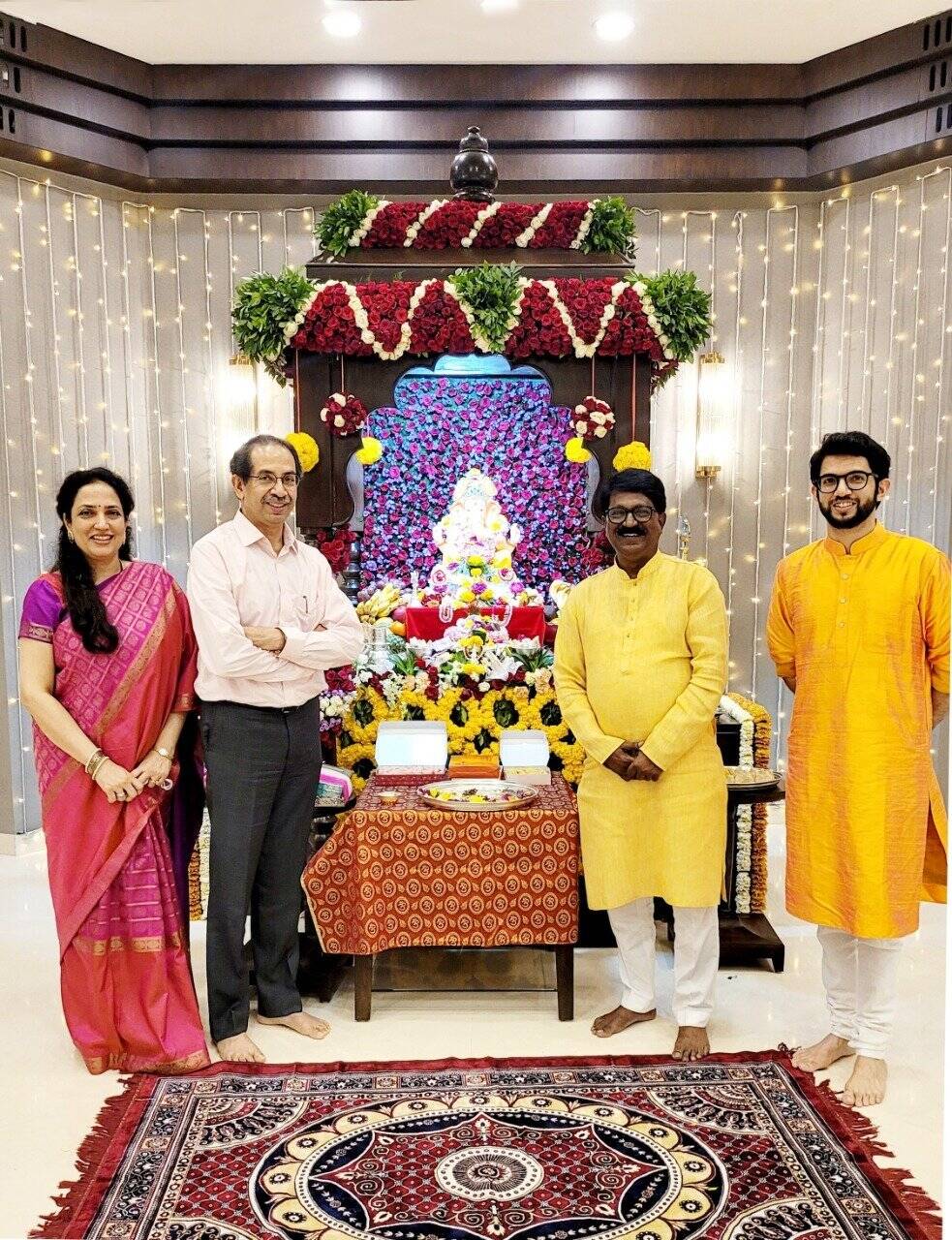 Varsha Bungalow Ganeshotsav 2021 CM Uddhav Thackeray