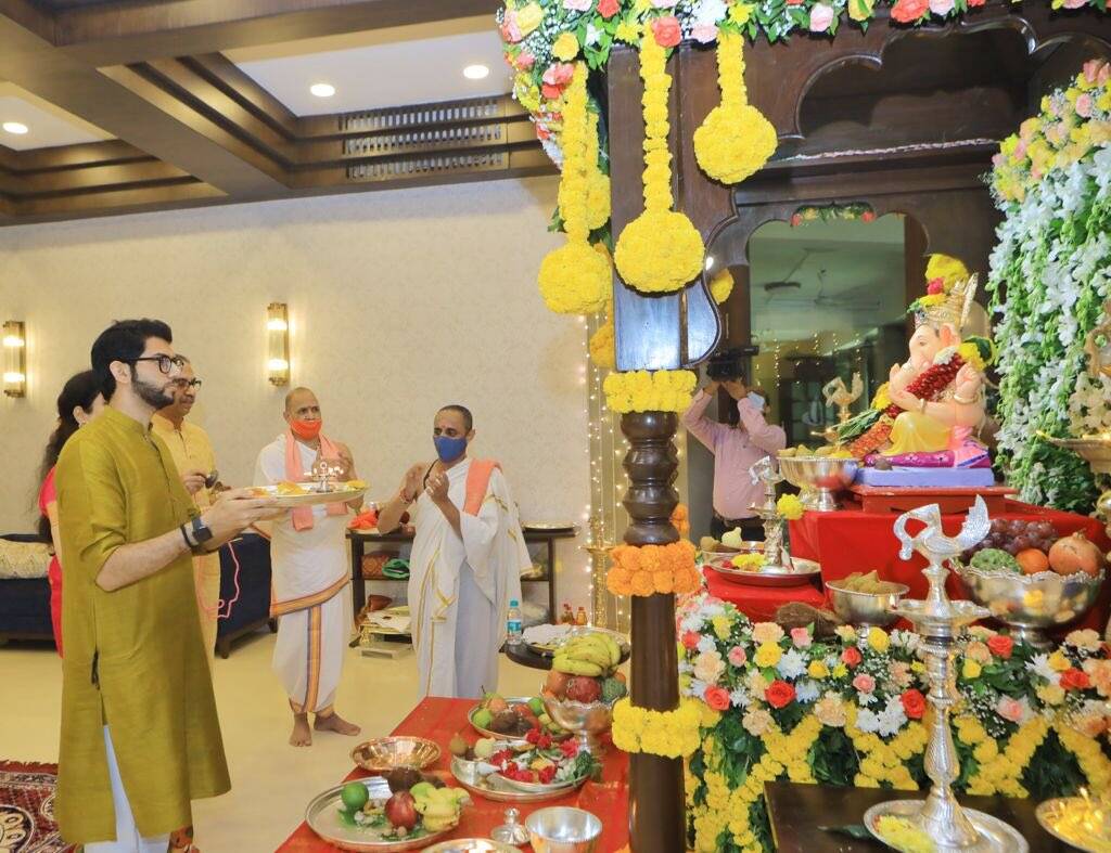 Varsha Bungalow Ganeshotsav 2021 CM Uddhav Thackeray