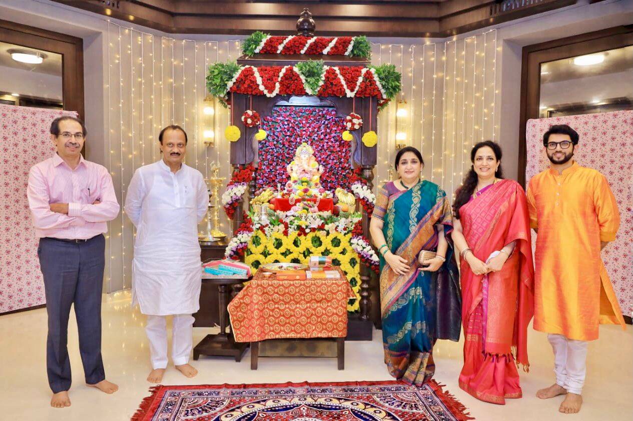 Varsha Bungalow Ganeshotsav 2021 CM Uddhav Thackeray