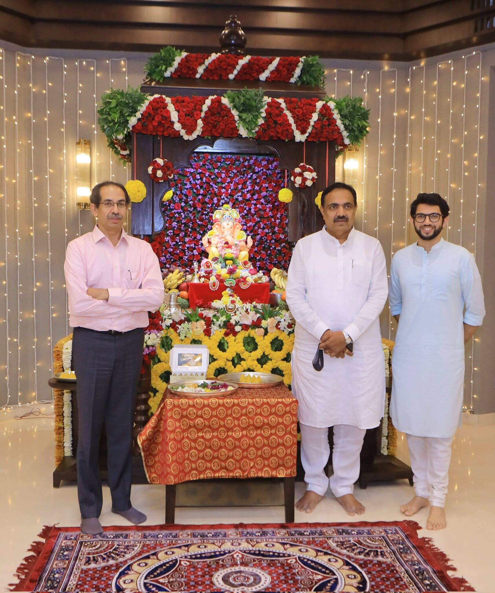 Varsha Bungalow Ganeshotsav 2021 CM Uddhav Thackeray