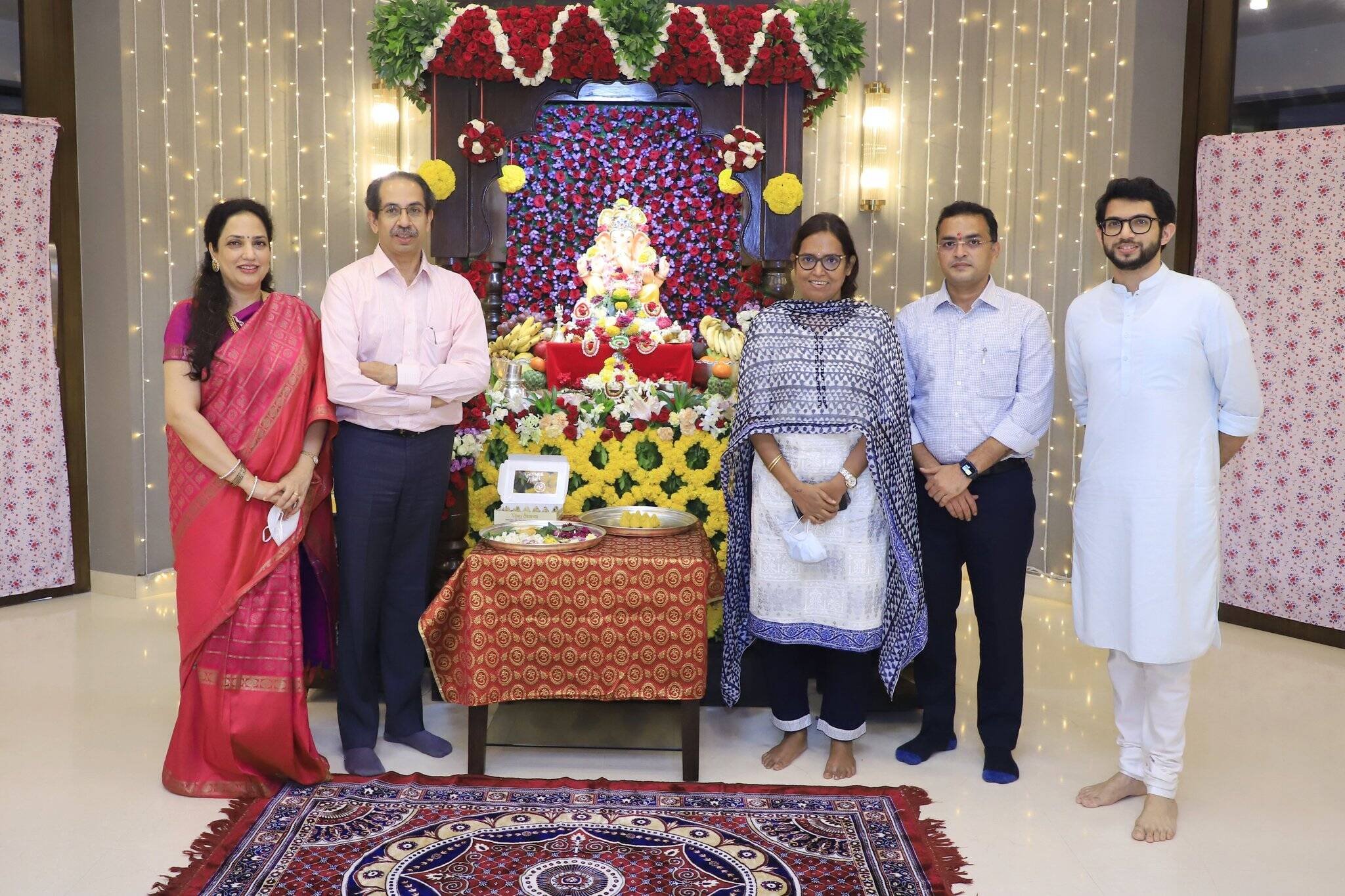 Varsha Bungalow Ganeshotsav 2021 CM Uddhav Thackeray