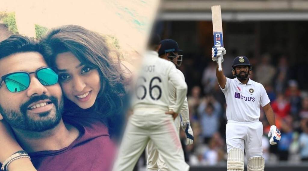 wife ritika sajdeh kiss to rohit sharma