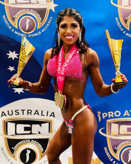 Neeru Samota Win 3 Gold Medals in Australia Natural Body Building Competition 