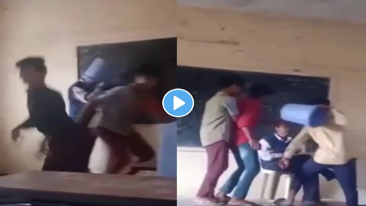 Karnataka Video Of Students Bullying Teacher In Classroom Karnataka ...