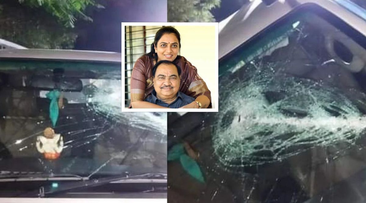 Ncp Eknath Khadse Daughter Rohini Khadse Car Attacked In Muktainagar