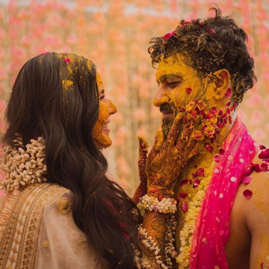 Vicky Kaushal Katrina Kaif Haldi Ceremony Photos