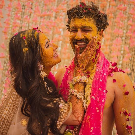 Vicky Kaushal Katrina Kaif Haldi Ceremony Photos