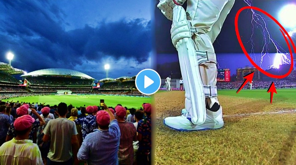 Ashes Test play stopped after lightning strike at the Adelaide oval stadium