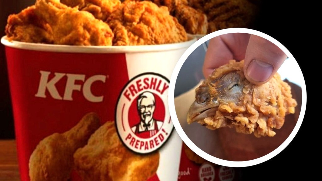 chicken head in KFC wings