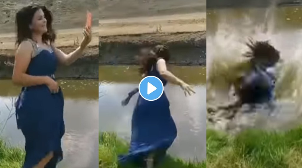 girl fall in canal