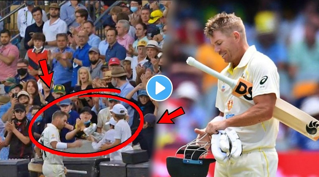 ashses david warner gifted his gloves to a child after being dismissed for 95 watch video