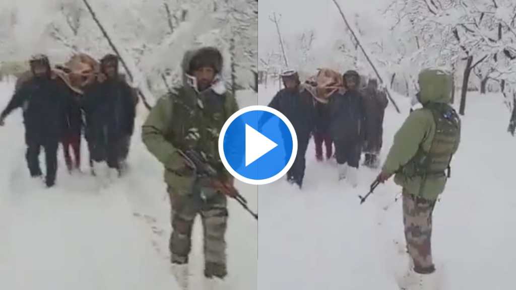 video of indian army soldiers carries pregnant lady, indian army,