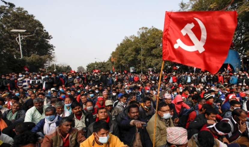 Police clash with protesters in Nepal over US grant