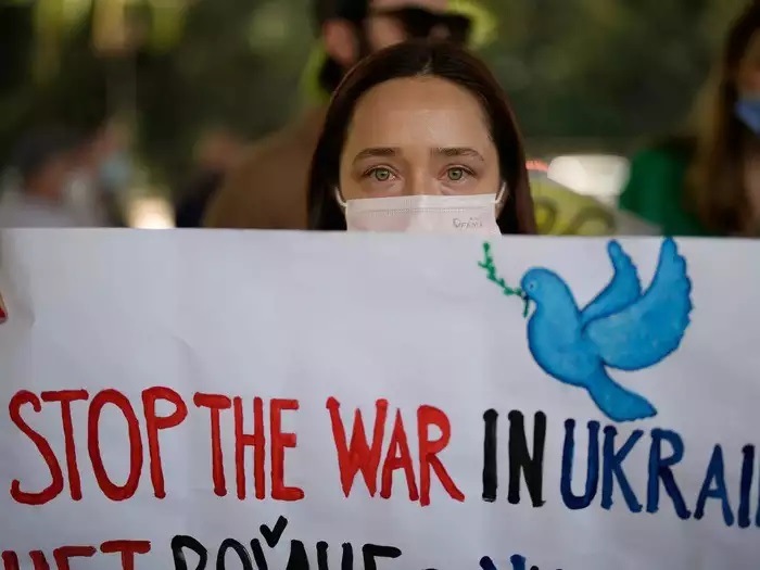 Photos show protesters across the world calling on Putin to stand down as Russia continues its assault on Ukraine